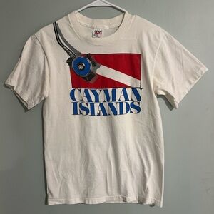 Cayman Islands Men’s vintage single stitch Anvil t-shirt size m streetwear 90’s